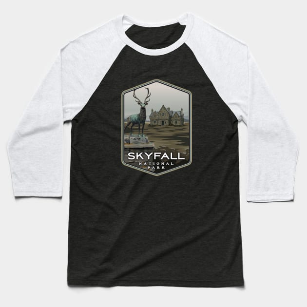 Skyfall National Park Baseball T-Shirt by MindsparkCreative